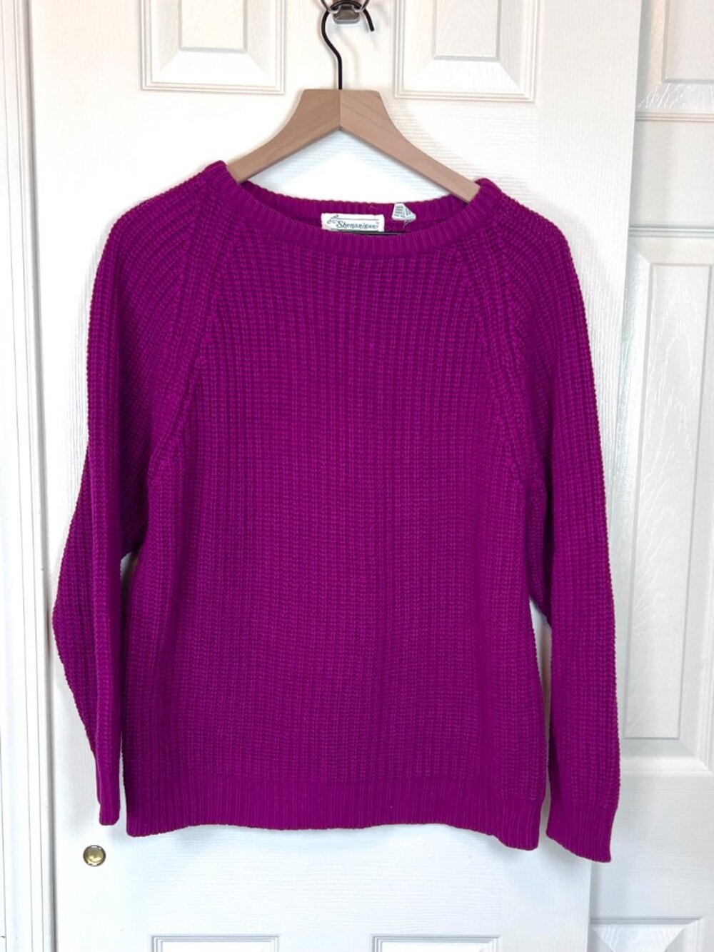 Vintage 90's Extra Shenanigans Magenta Knit Cozy Sweater Size L